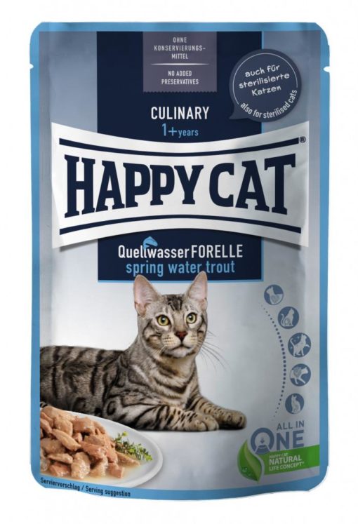 Happy Cat Pouches Culinary Adult/Sterilisert Ørret 85g