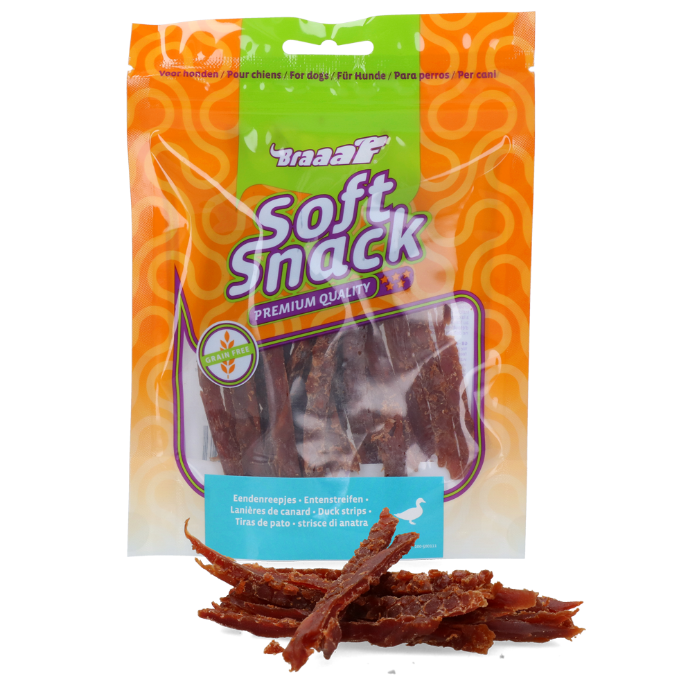 Braaaf Soft Snack Strips Duck