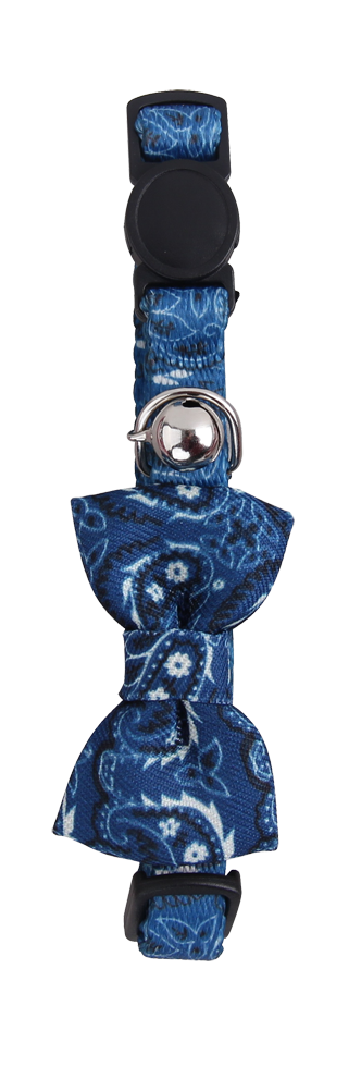 Pawise Cat collar with Bowknot Blå