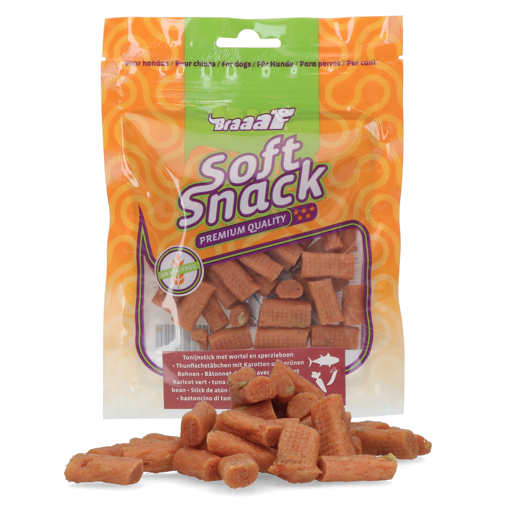 Braaaf Soft Snack Stick Tuna w/Carrot & Green Bean