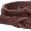 Top Leather Braided oiled leather leash Brun, 12mm x 250 cm