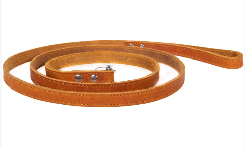 Top Leather leie bånd, oljet, naglet og sydd, Cognac  18mm*180cm