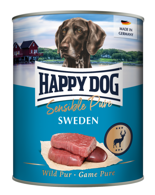 Happy Dog Boksemat Sensible Pure Sweden M/Vilt 800g