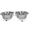 Feed and drink bowl stainless steel with stand 750ml Ø 16cm