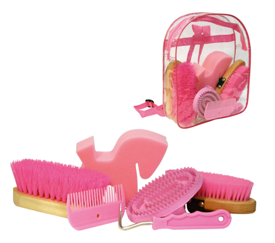 Grooming Kit med 7 produkter i ryggsekk Rosa