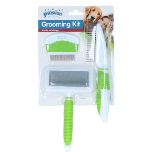 Pawise Pet Brush & Comb Set, 3-i-1