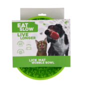 Eat Slow Live Longer Lick Mat Wobbler Bowl Grønn