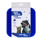 Eat Slow Live Longer Lick Mat Quad Blå