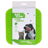 Eat Slow Live Longer Lick Mat Quad Grønn