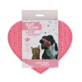 Eat Slow Live Longer Lick Mat Lovely Heart Rosa