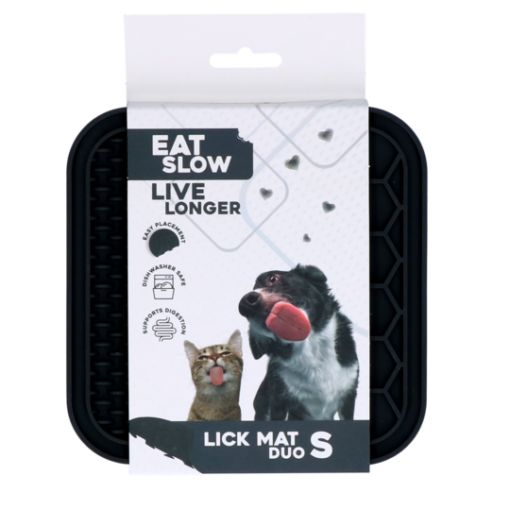 Eat Slow Live Longer Lick Mat Duo Small Grå