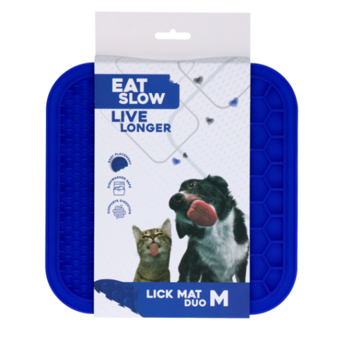 Eat Slow Live Longer Lick Mat Duo Medium Blå