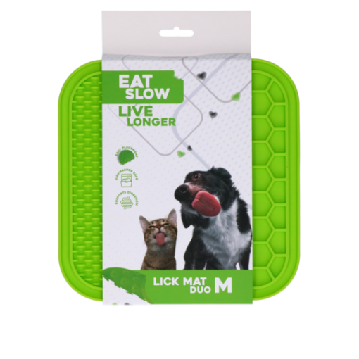 Eat Slow Live Longer Lick Mat Duo Medium Grønn