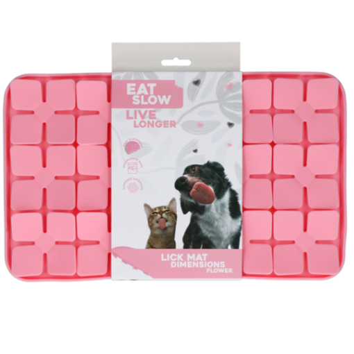 Eat Slow Live Longer Lick Mat Dimensions Flower Rosa