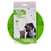 Eat Slow Live Longer Lick Mat Dimensions Circle Grønn