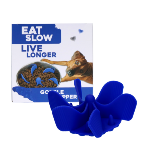 Eat Slow Live Longer Lick Gobbler Stopper Blå