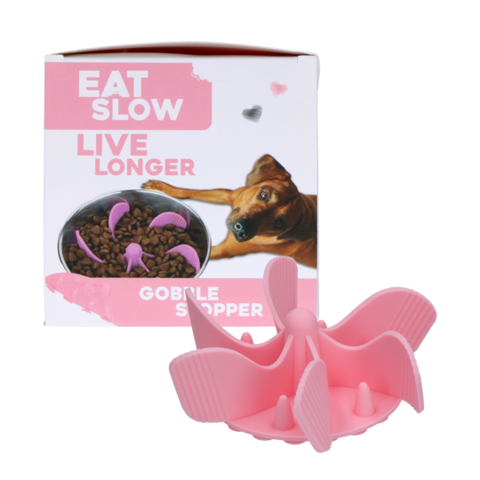 Eat Slow Live Longer Lick Gobbler Stopper Rosa