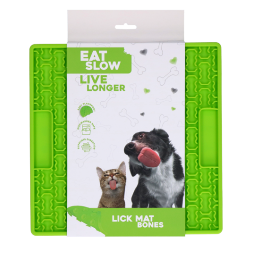 Eat Slow Live Longer Lick Mat Bones Grønn