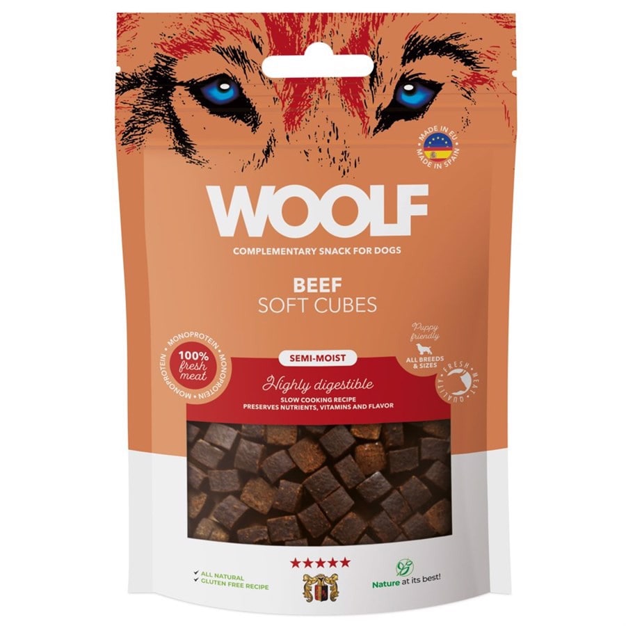 Woolf Soft Cubes Biff 100g