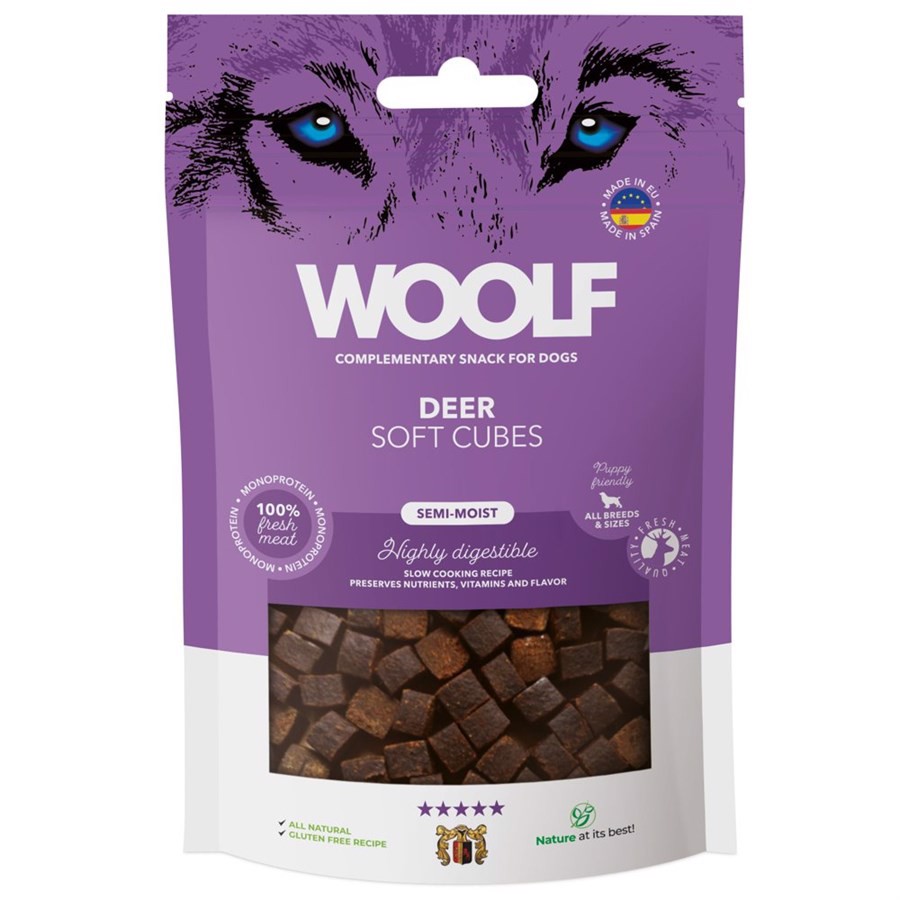 Woolf Soft Cubes Deer 100g