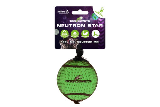 Dog Comets Neutron Star w/Squeaker 1pk L Grønn