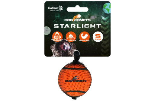 Dog Comets Starlight Tennis Ball 1pk S Oransje