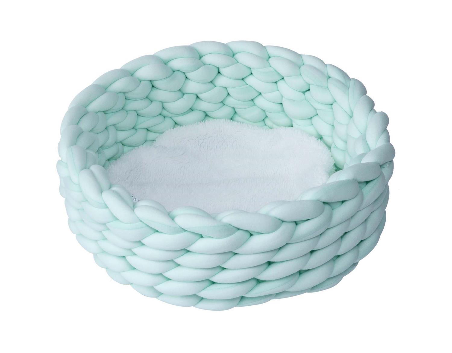 Quapas! Cat bed woven  mint green