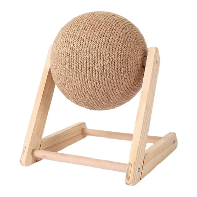 Quapas! Cat scratching brown jute ball  L