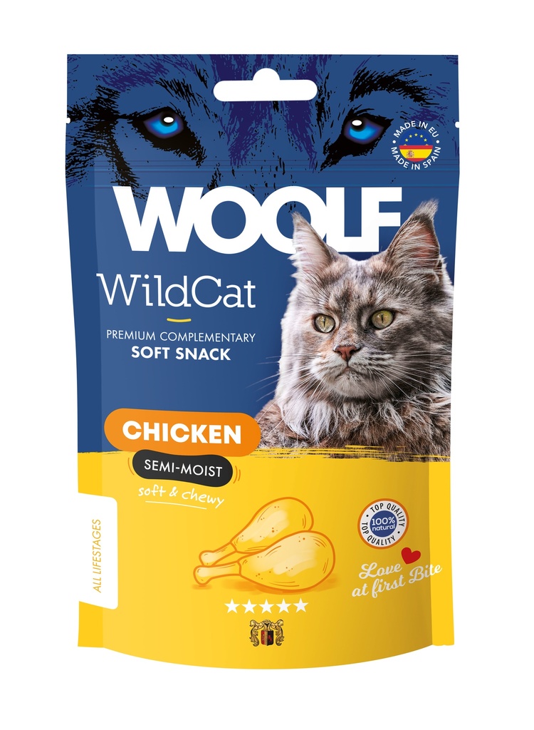 Woolf Wildcat Snacks Chicken 50G