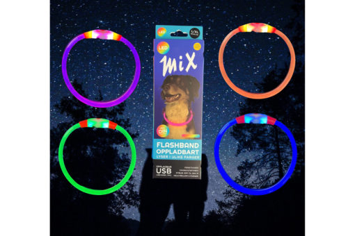 Mix LED Lysehalsbånd  L/XL