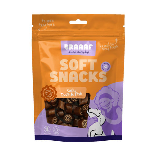 Braaaf Soft Snack Sushi Duck & Fish