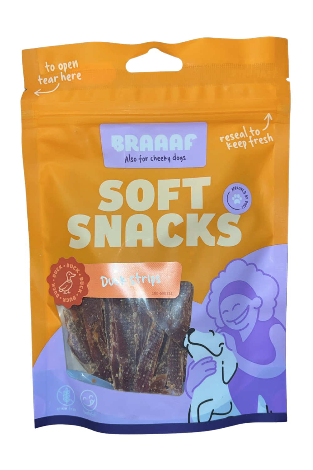 Braaaf Soft Snack Strips Duck