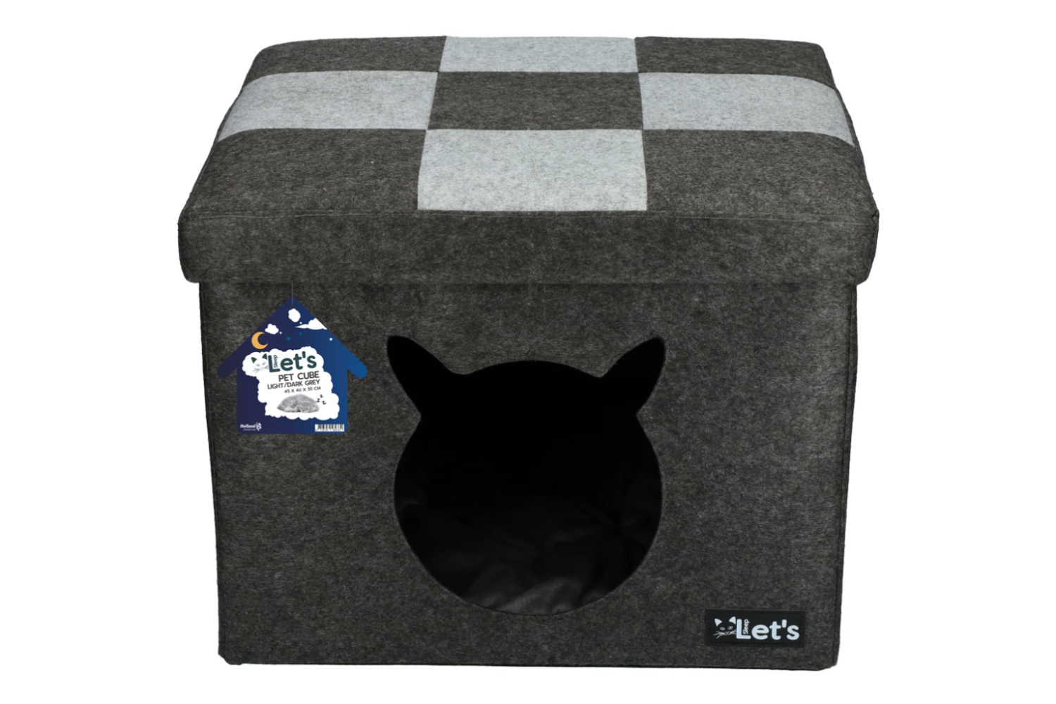 Let's sleep Pet Cube Light/Dark Grey