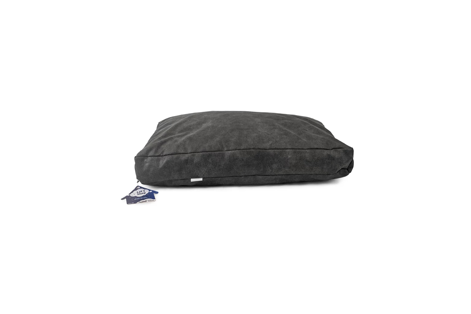 Let's Sleep Plush Pillow Dog Bed L Anthracite