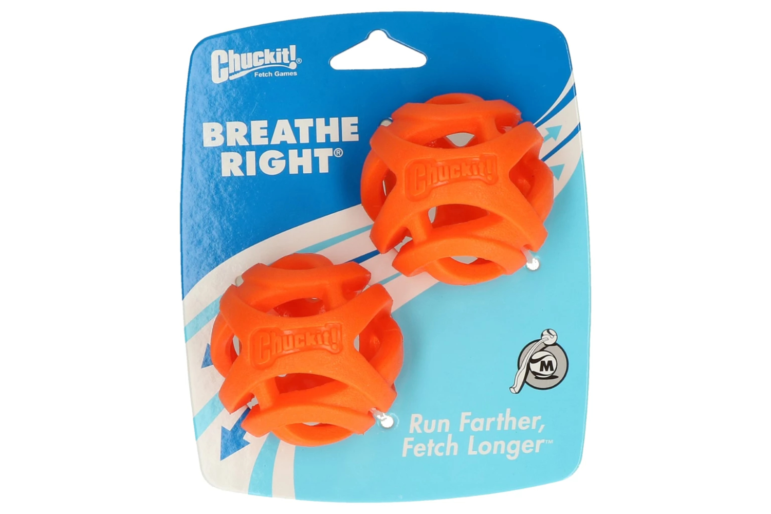 Chuckit Breathe Right Fetch Ball M/2pk