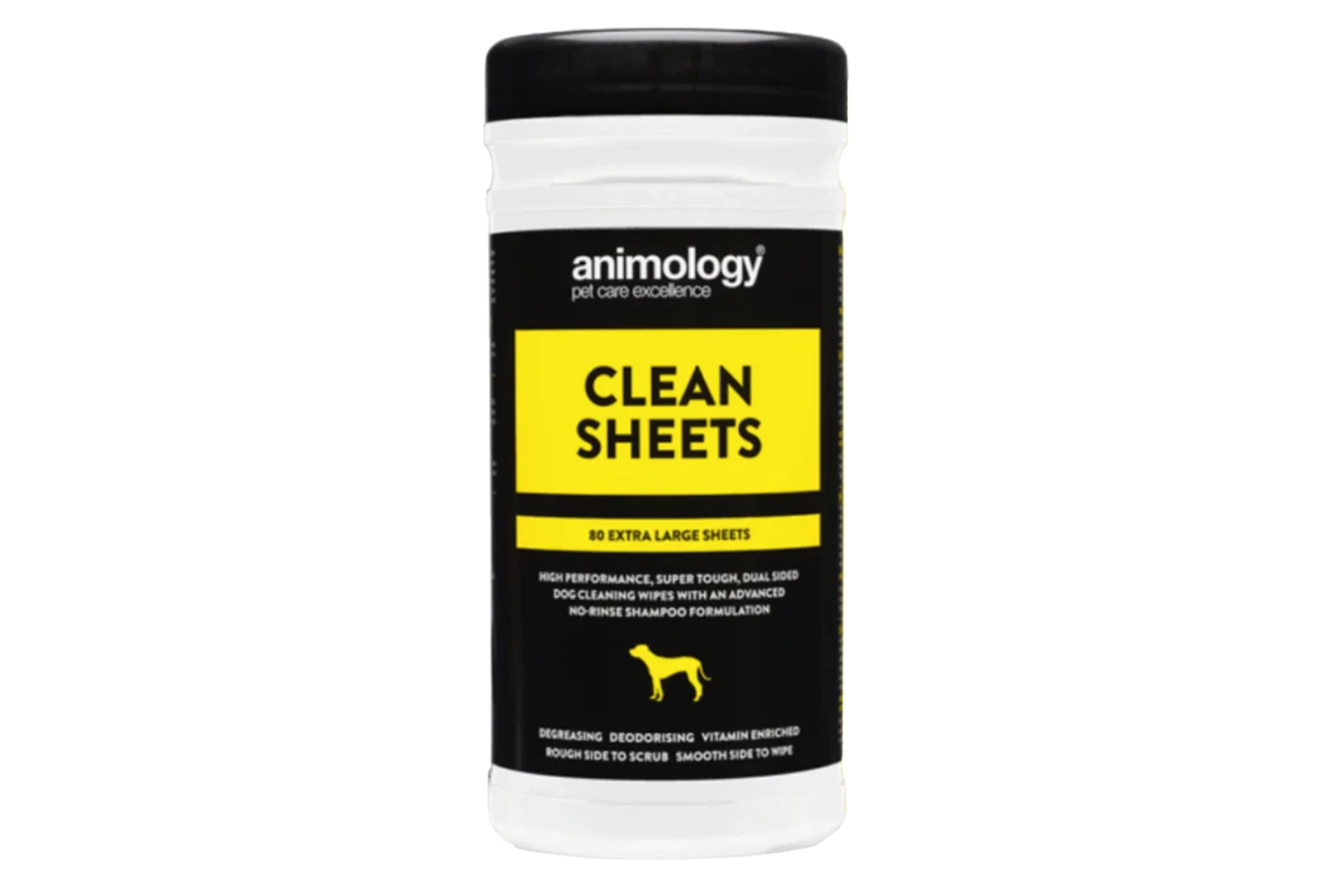 Animology Clean Sheets Extra Large Dog Wipes, 80pcs