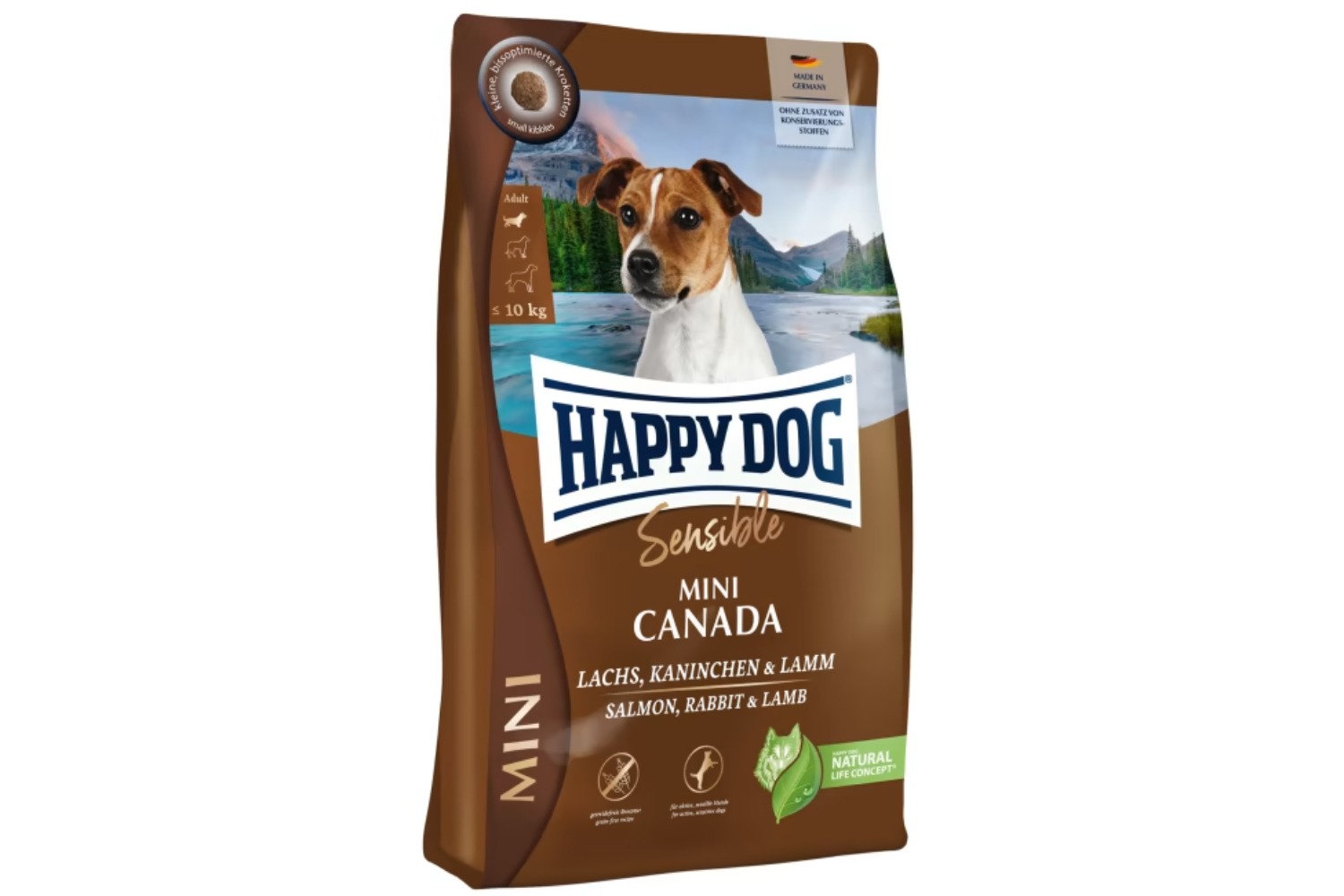 Happy Dog Sensible Mini Canada M/Laks, Lam, Kanin & Egg 800g