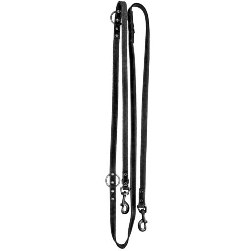 Spotted! Pro Leather Training Leash Black 1.6 x 250 cm