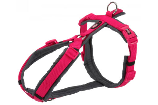 Hundesele Trekking S 36-44cmx15mm Fuchsia/Grafitt grå