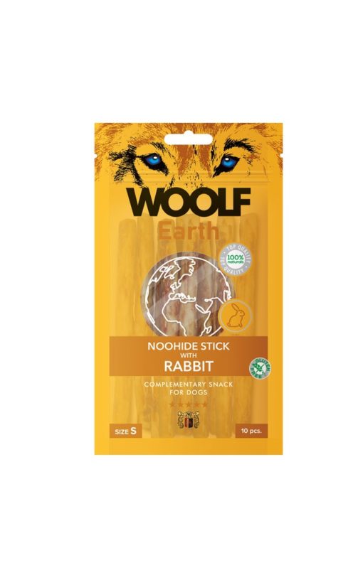 Woolf noohide S kanin sticks 10 stk 13cm