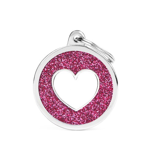 MyFamily Shine, sirkel med hjerte rosa