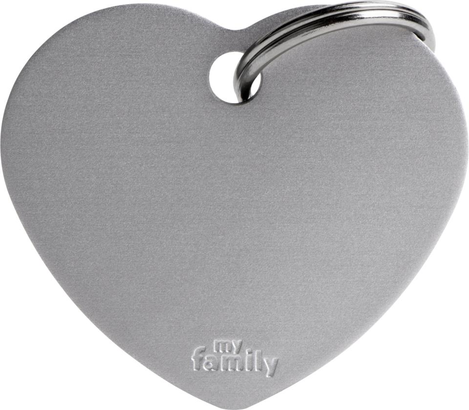 MyFamily Basic, hjerte grå L