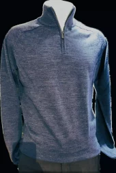 Bruun & Stengade Pelle genser med glidlås ocean