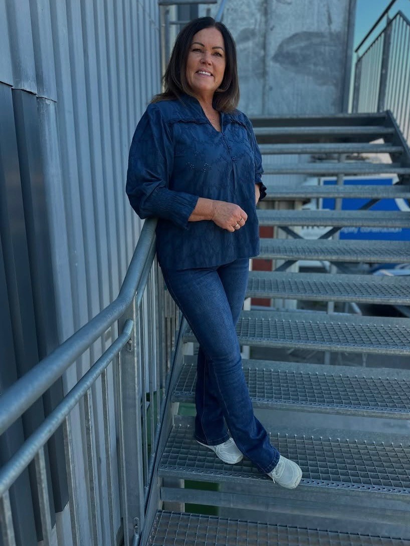 Massimo Blonde bluse mørk bla