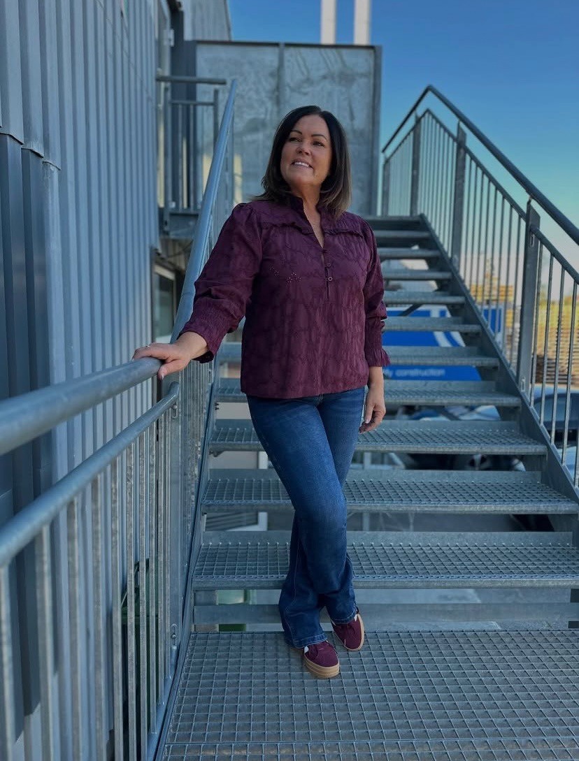 Massimo Blonde bluse burgunder