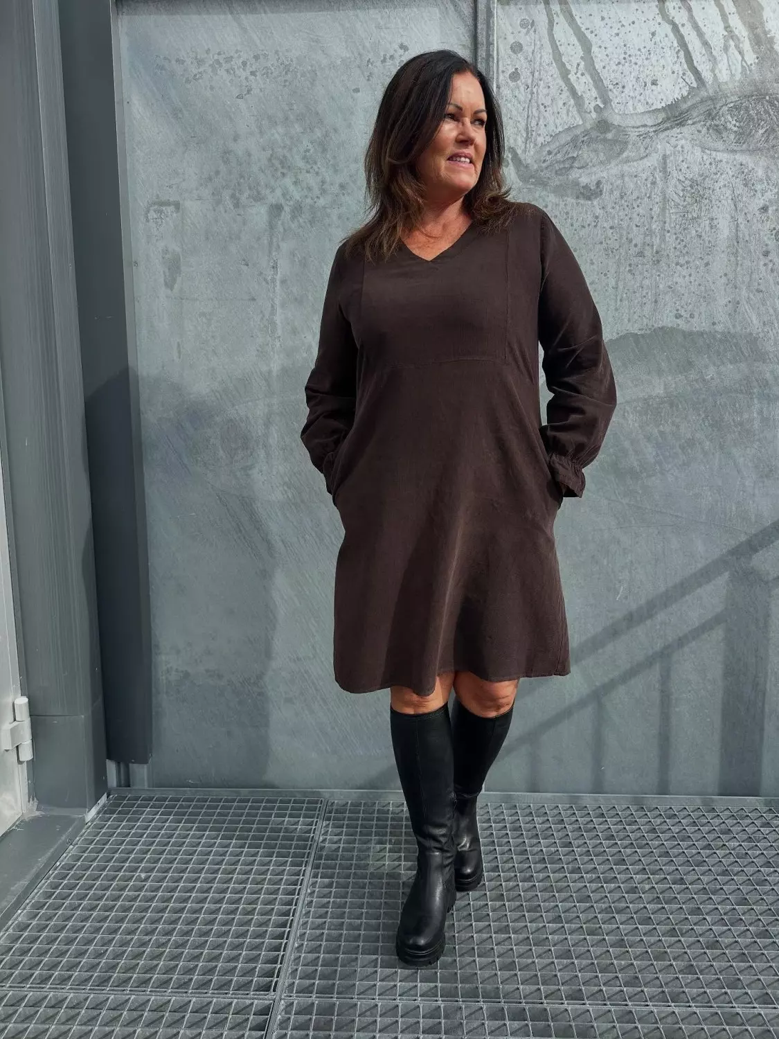 Massimo Cord kjole Brun