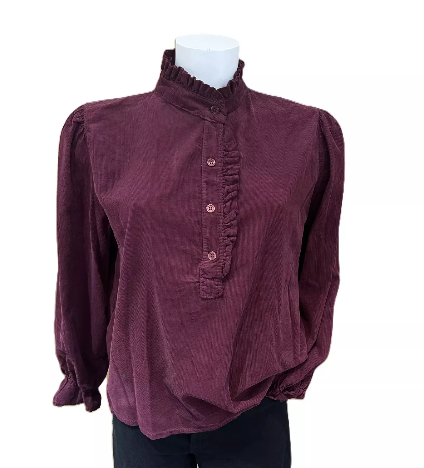 Massimo Cord skjorte Aubergine