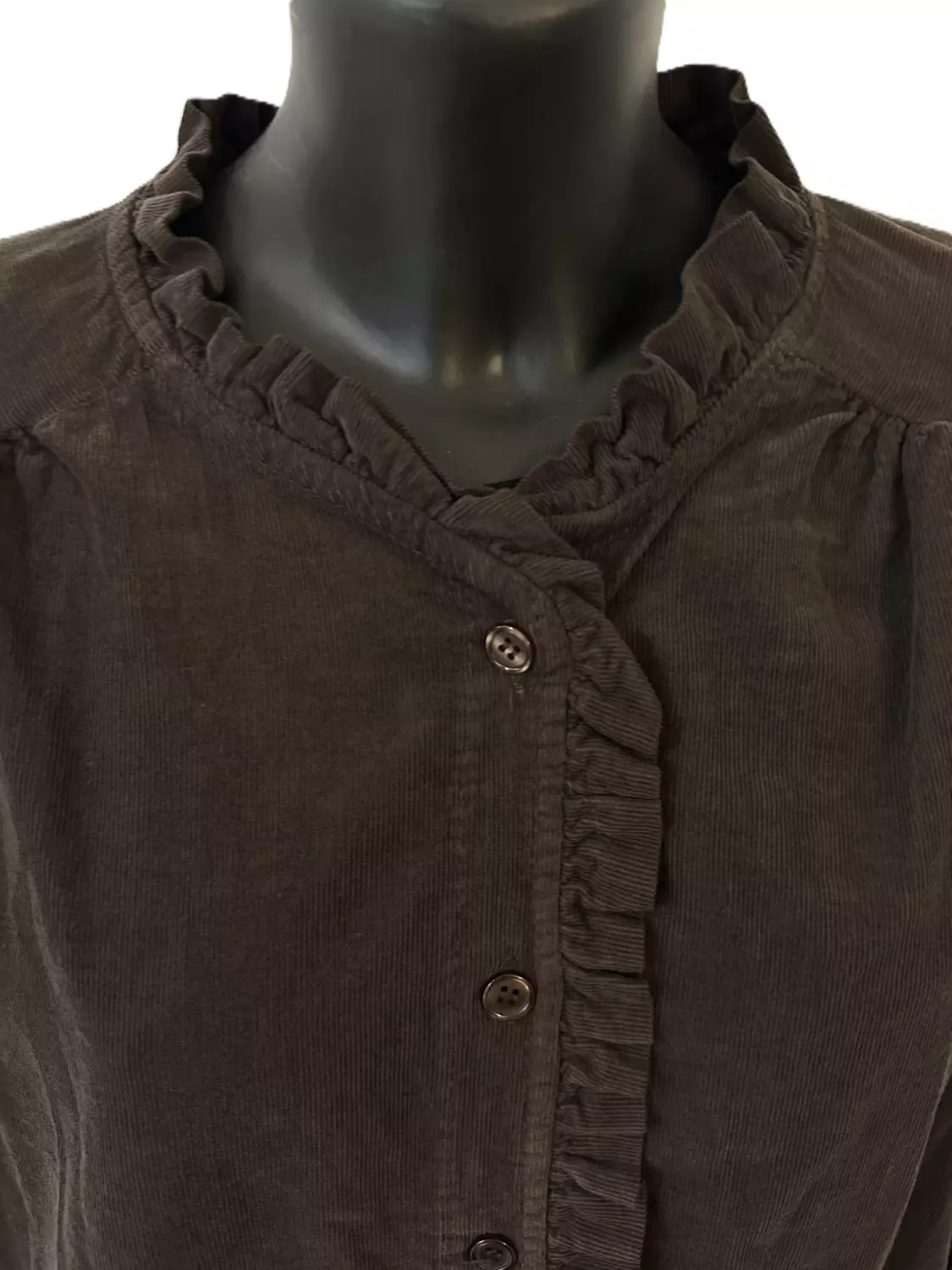Massimo Cord skjorte Mørk Brun