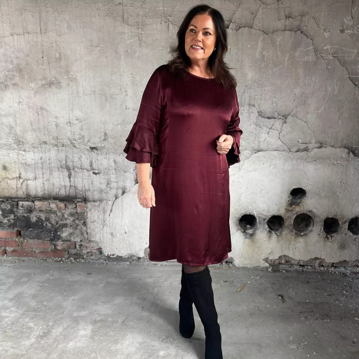 Massimo kjole burgunder