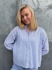 Massimo bluse blå stripete